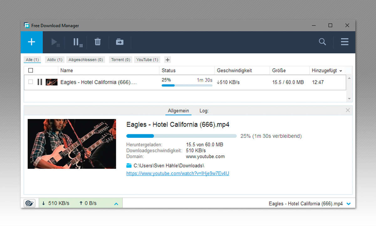 Internet beschleunigen: Free Download Manager