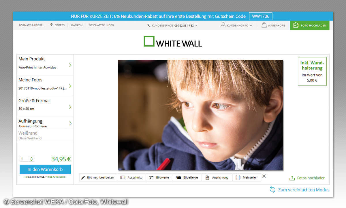 Großformatdruck auf Acrylglas: Whitewall Editor
