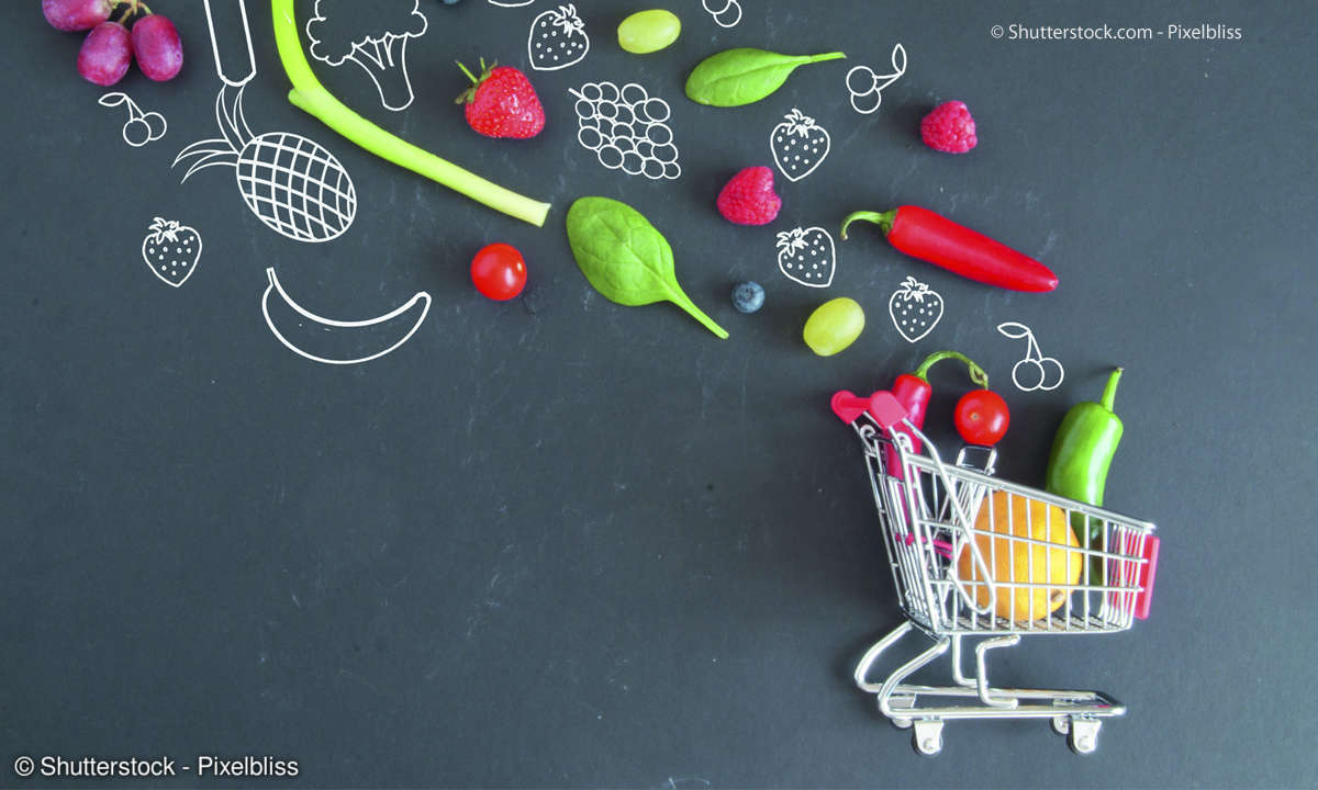 Shutterstock 736737748 Einkaufswagen einkaufen Online-Supermarkt