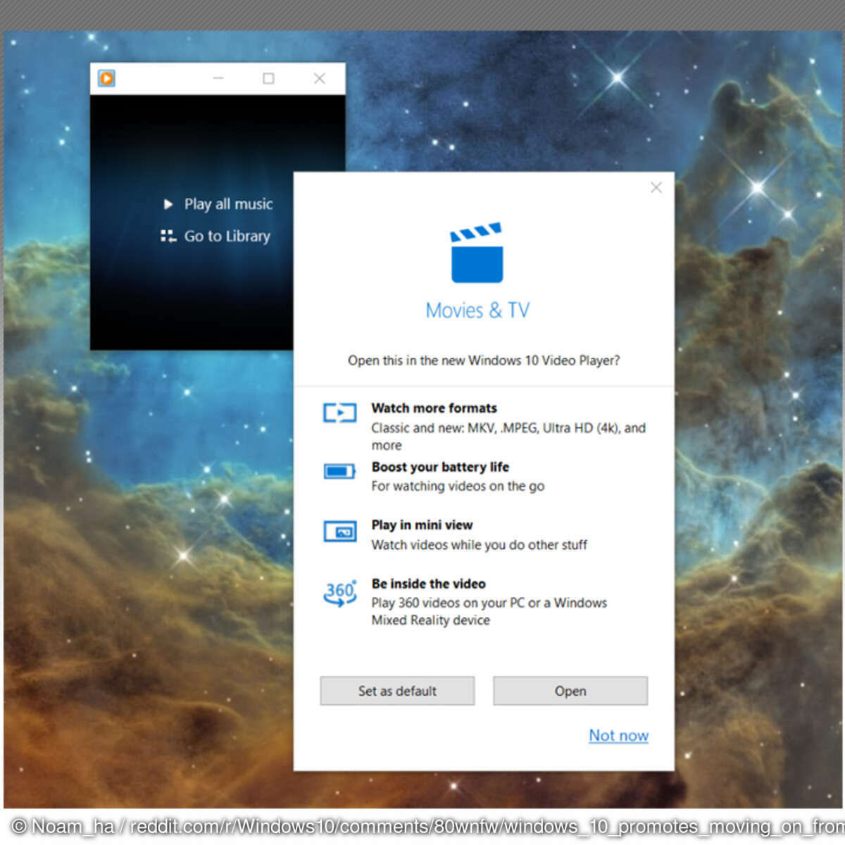Windows 10: Werbung für Filme & TV App