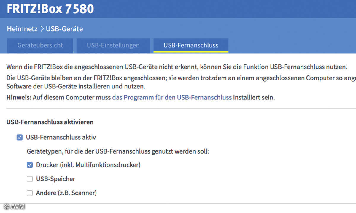 USB-Drucker Netzwerk einbinden