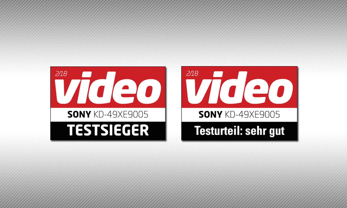 video Testsiegel Sony KD-49XE9005