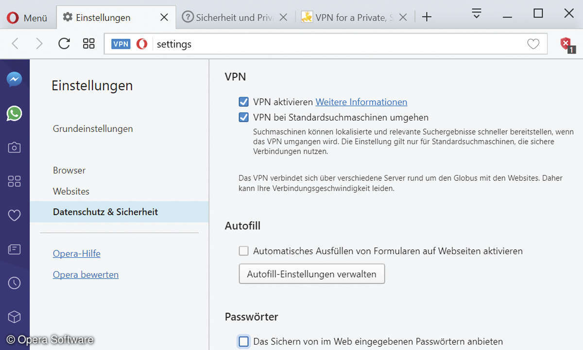 VPN in Opera