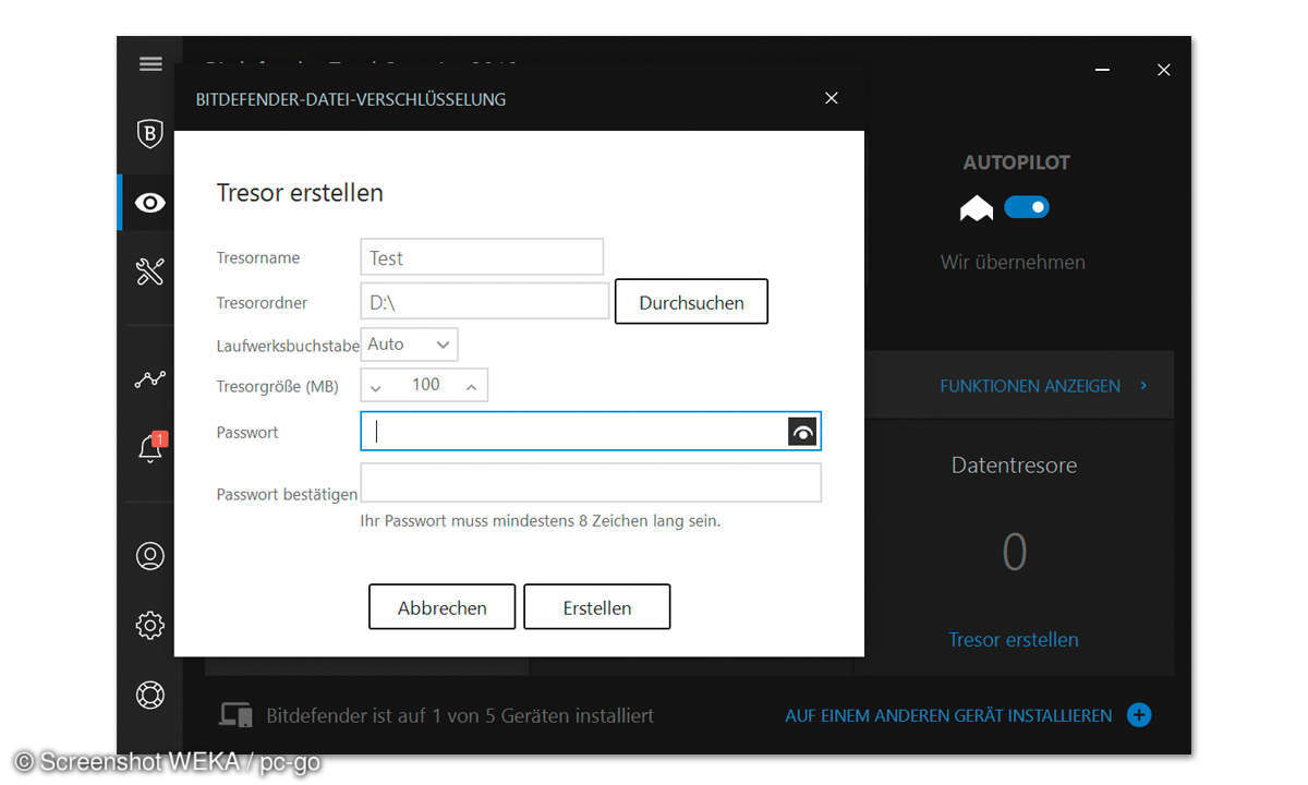Dateien & Ordner verstecken: Bitdefender