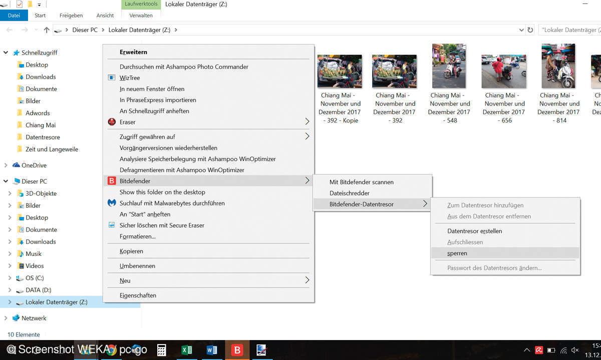 Dateien & Ordner verstecken: Bitdefender