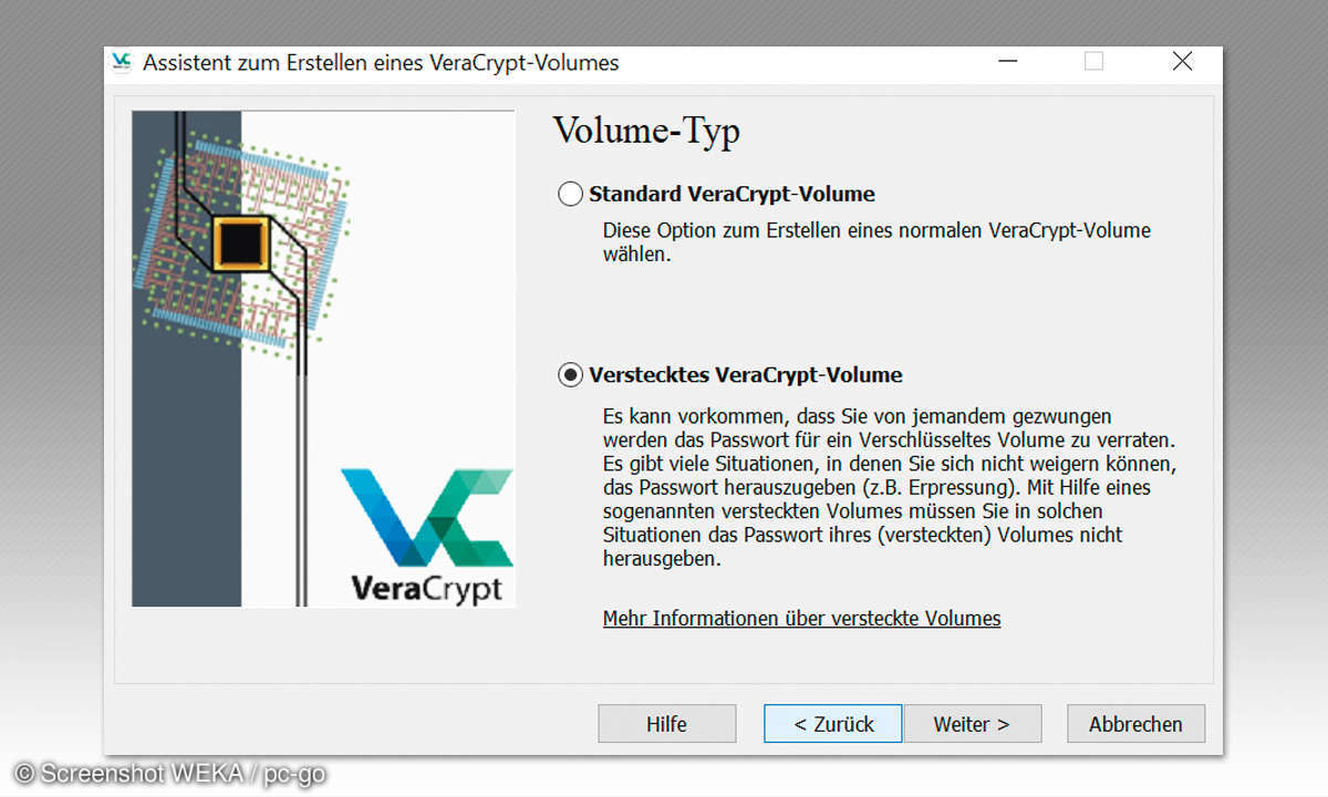 Dateien & Ordner verstecken: VeraCrypt