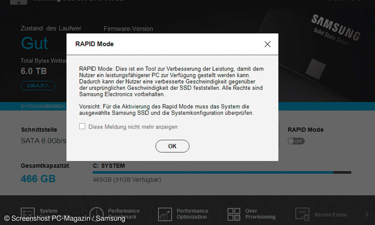 Samsung rapid mode