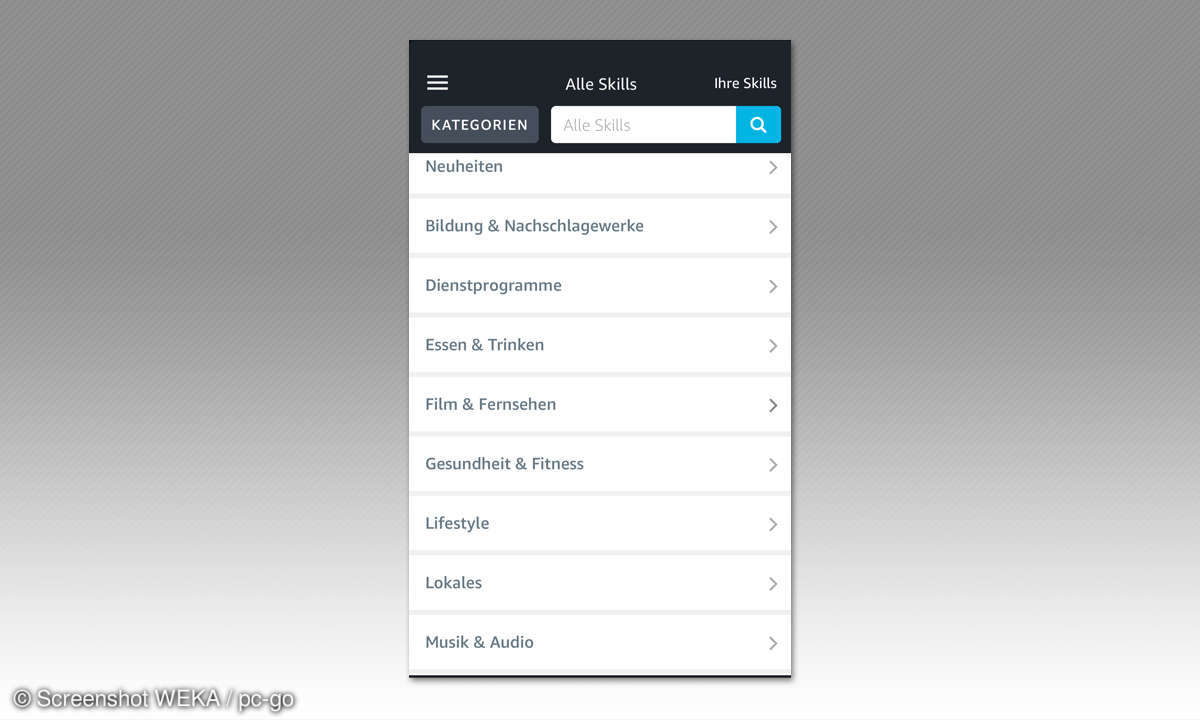 Alexa Skills - Skills finden