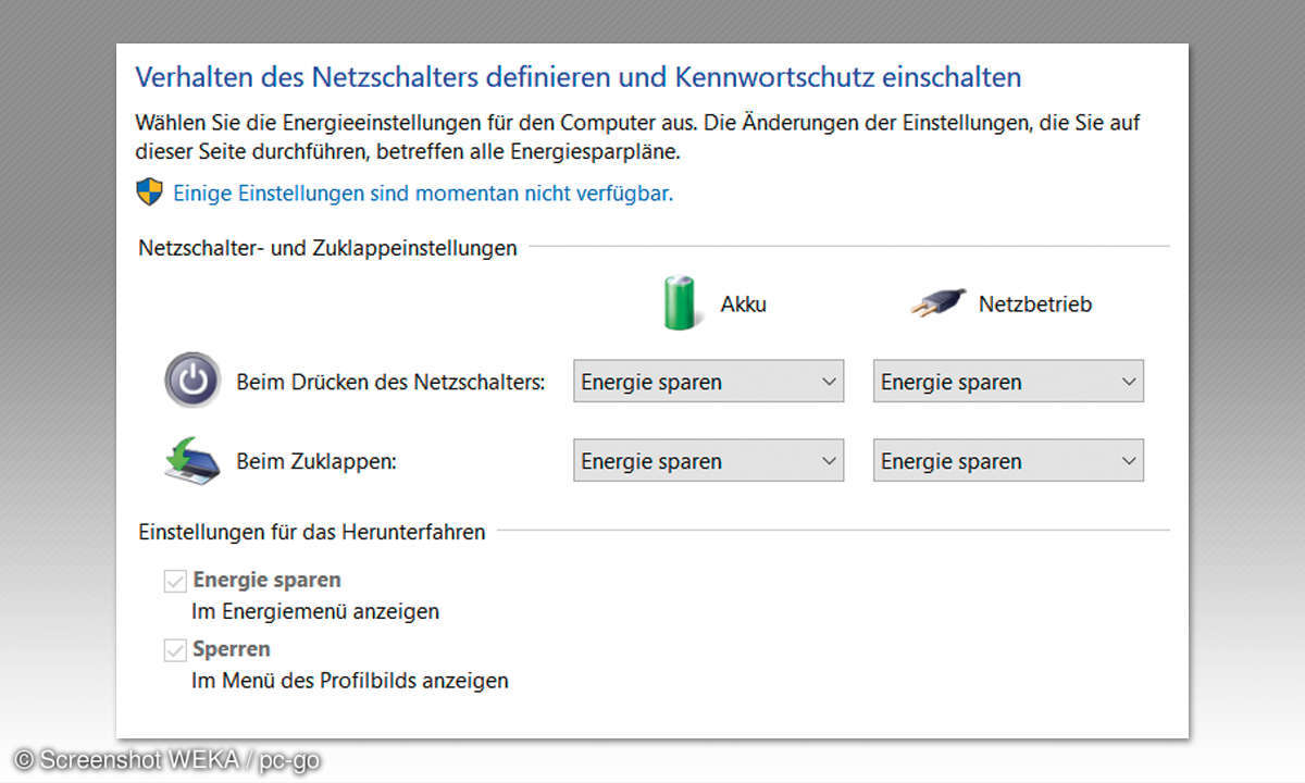 Windows 10 schlanker - Ruhezustand abschalten