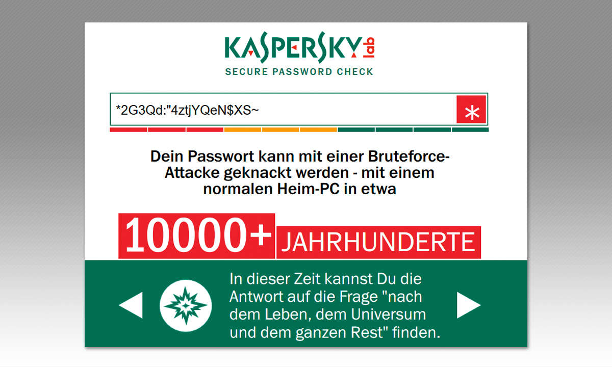 Sichere Passwörter: Kaspersky