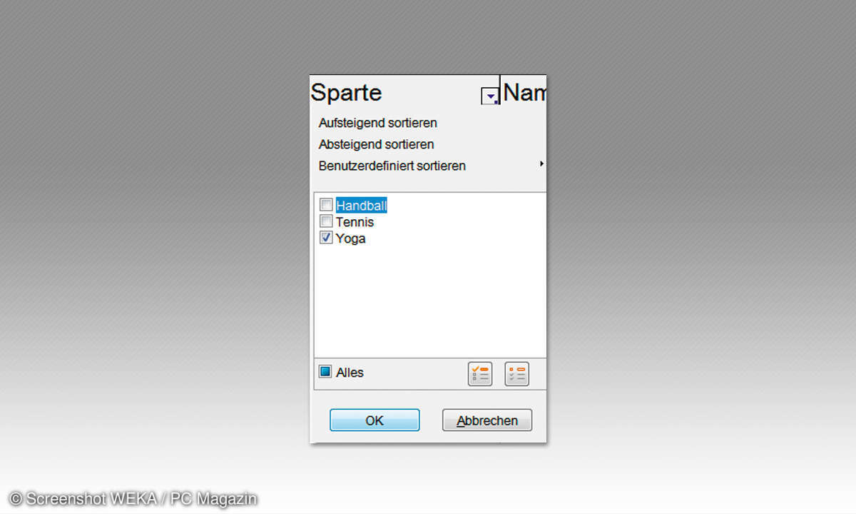 OpenOffice Calc - Pivot-Tabellen - Filter