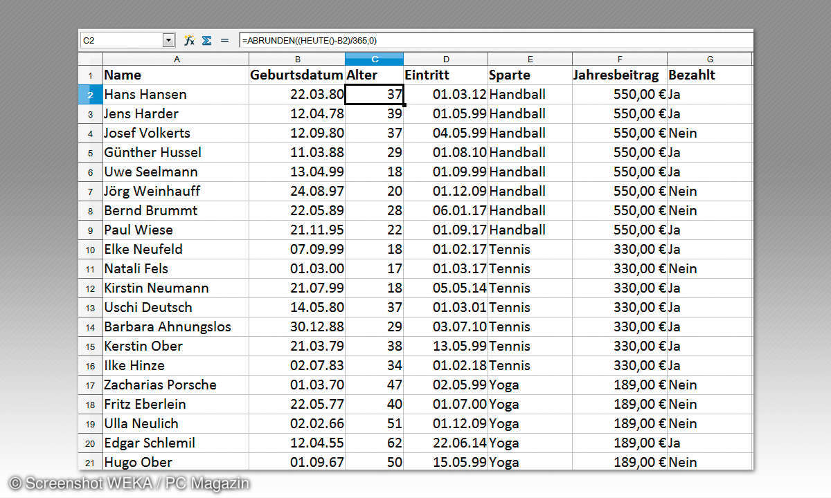 OpenOffice Calc - Pivot-Tabellen - Grundgerüst