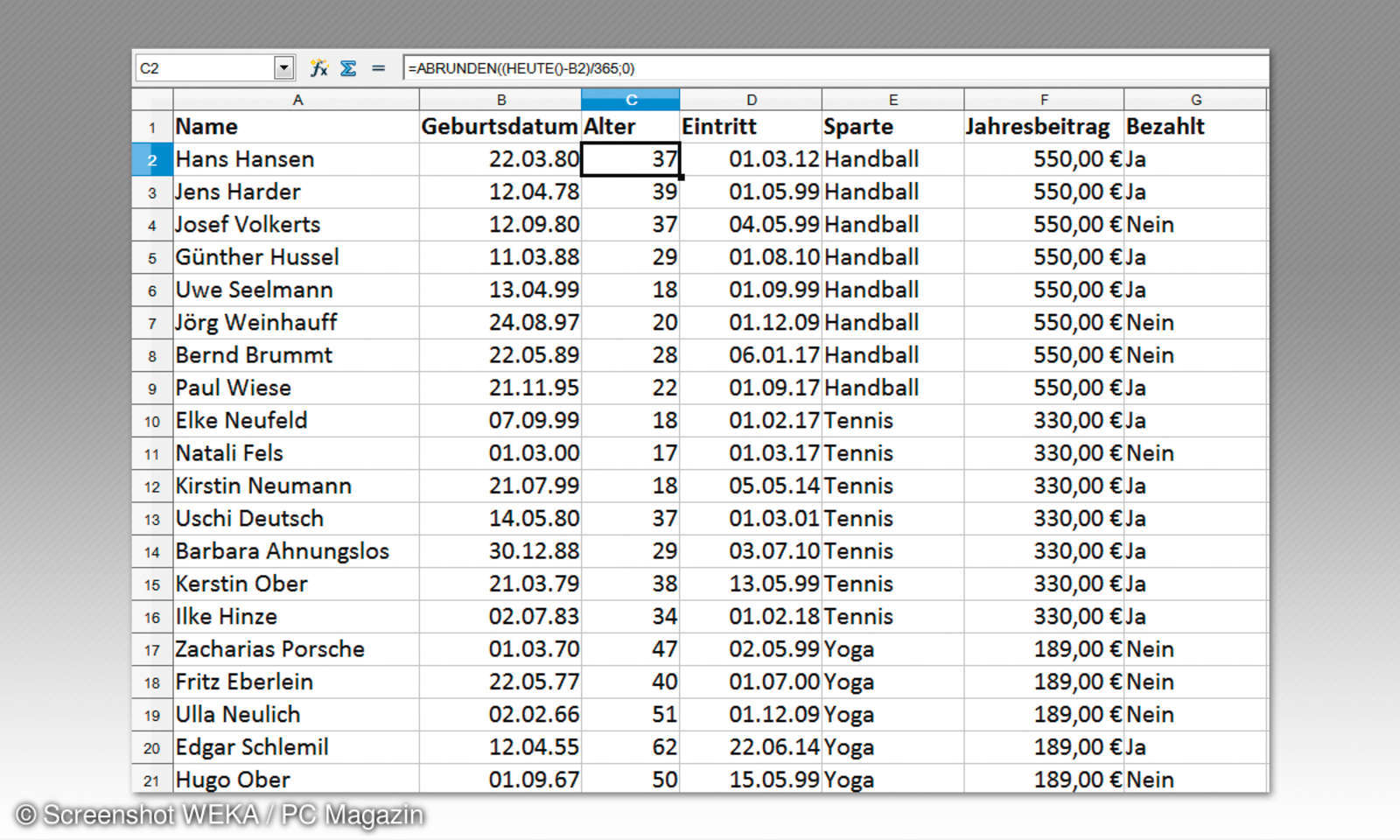 OpenOffice Calc Einführung in PivotTabellen connectliving
