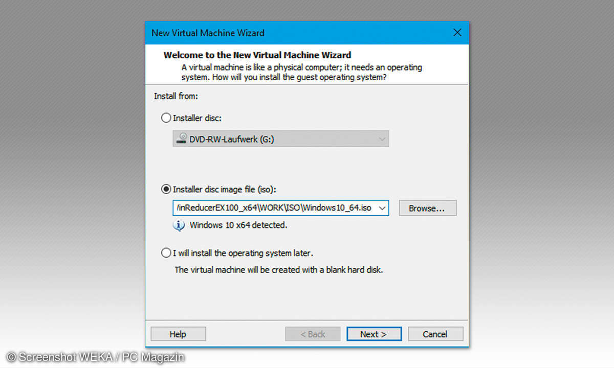 Windows Setup-DVD/ISO mit WinReducer erstellen - Testen