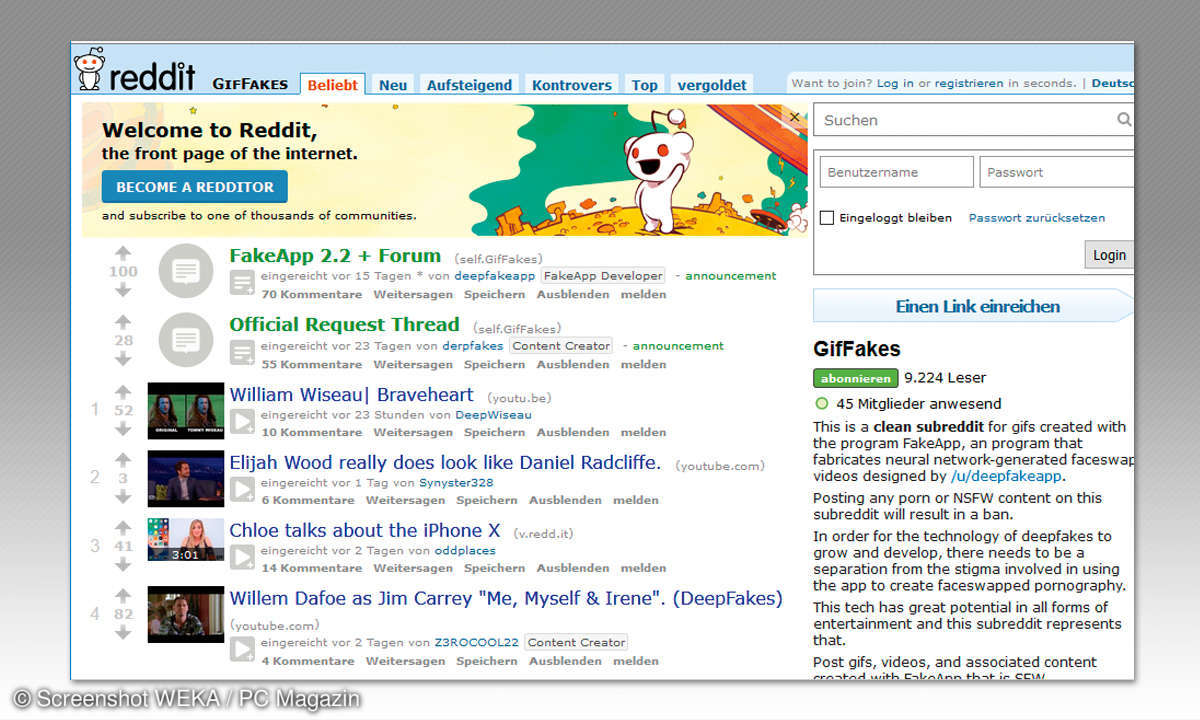 DeepFake: Reddit Diskussionsforum