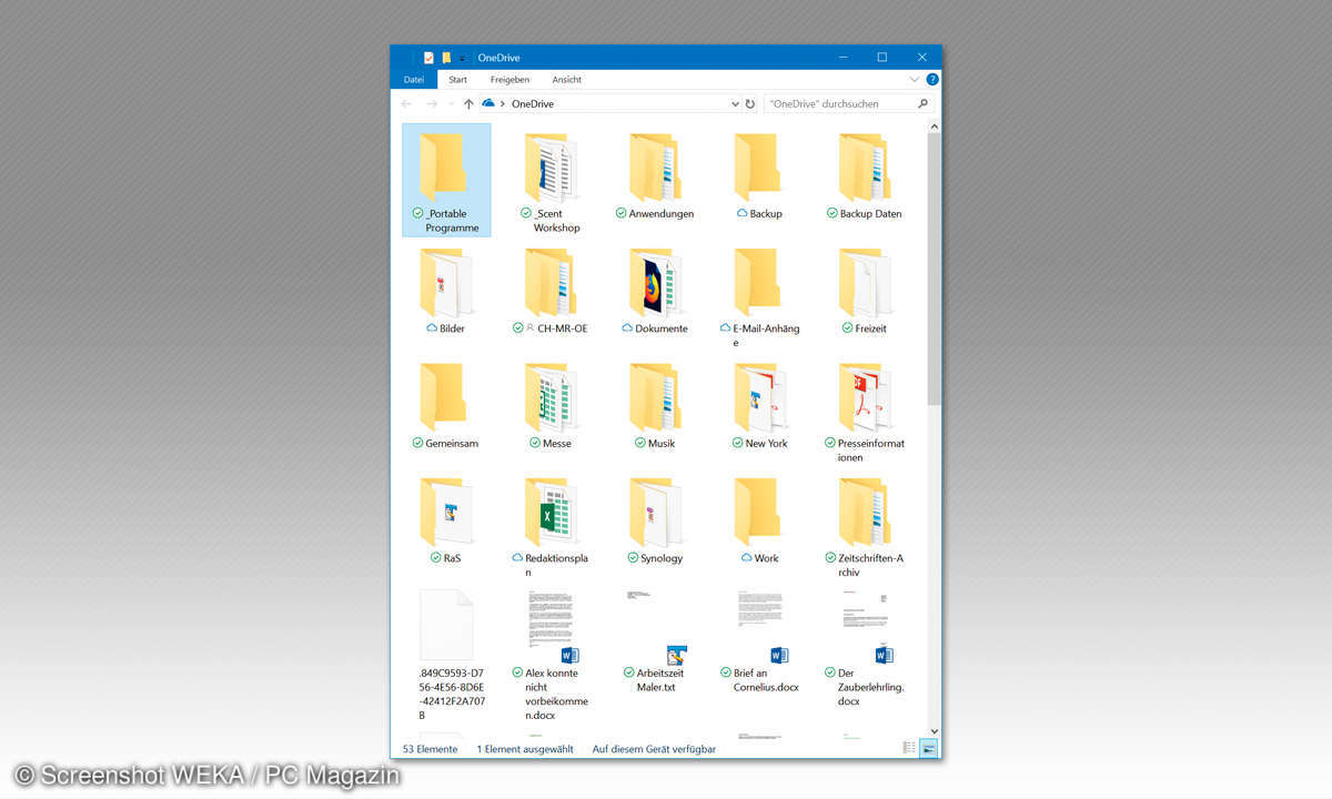 Portable Apps in der Cloud synchronisieren: Onedrive