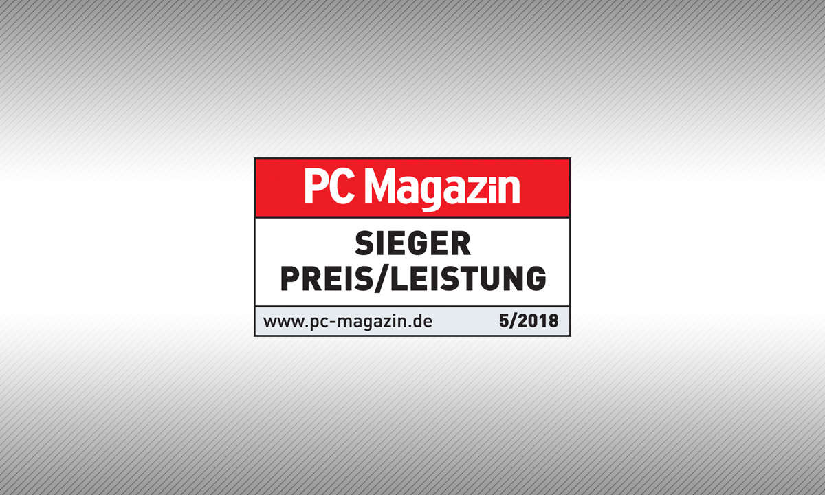 Testsiegel PC-Magazin Sieger Preis/Leistung Antivirus Eset 5/18