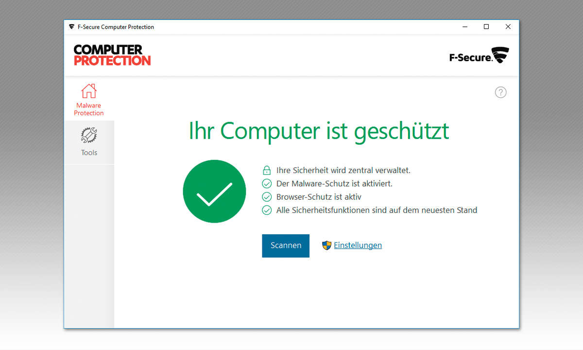 Antivirus-Test 2018: F-Secure Protection Service f. Business