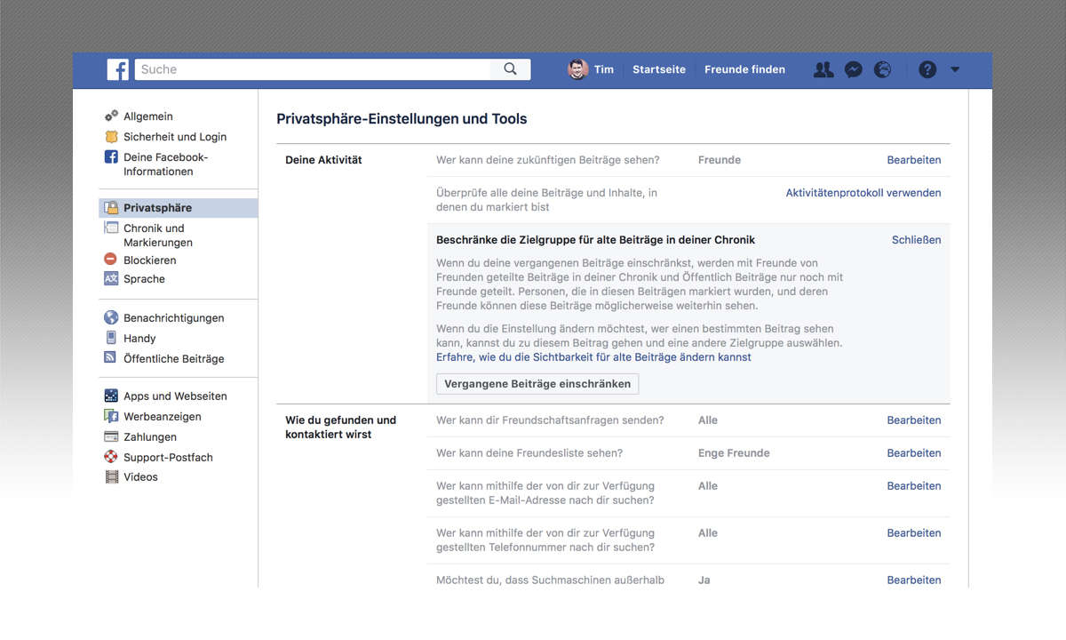 Facebook (fast) anonym nutzen 6