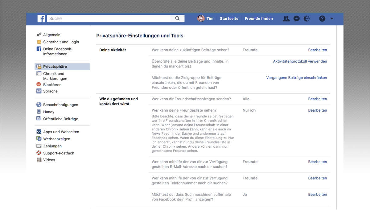 Facebook (fast) anonym nutzen 7