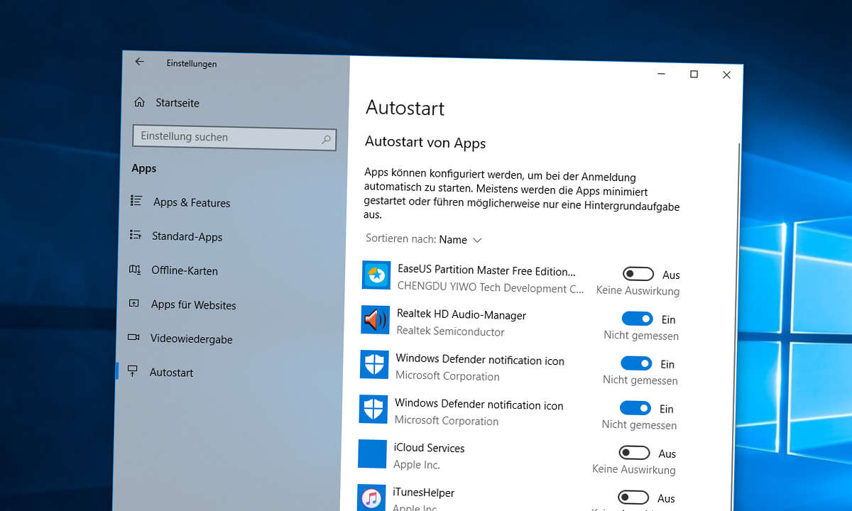 Windows 10: Autostart