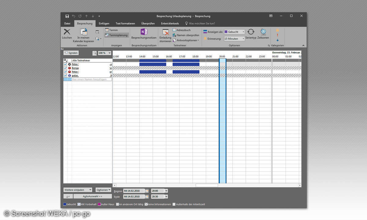 Outlook Termine - Besprechung