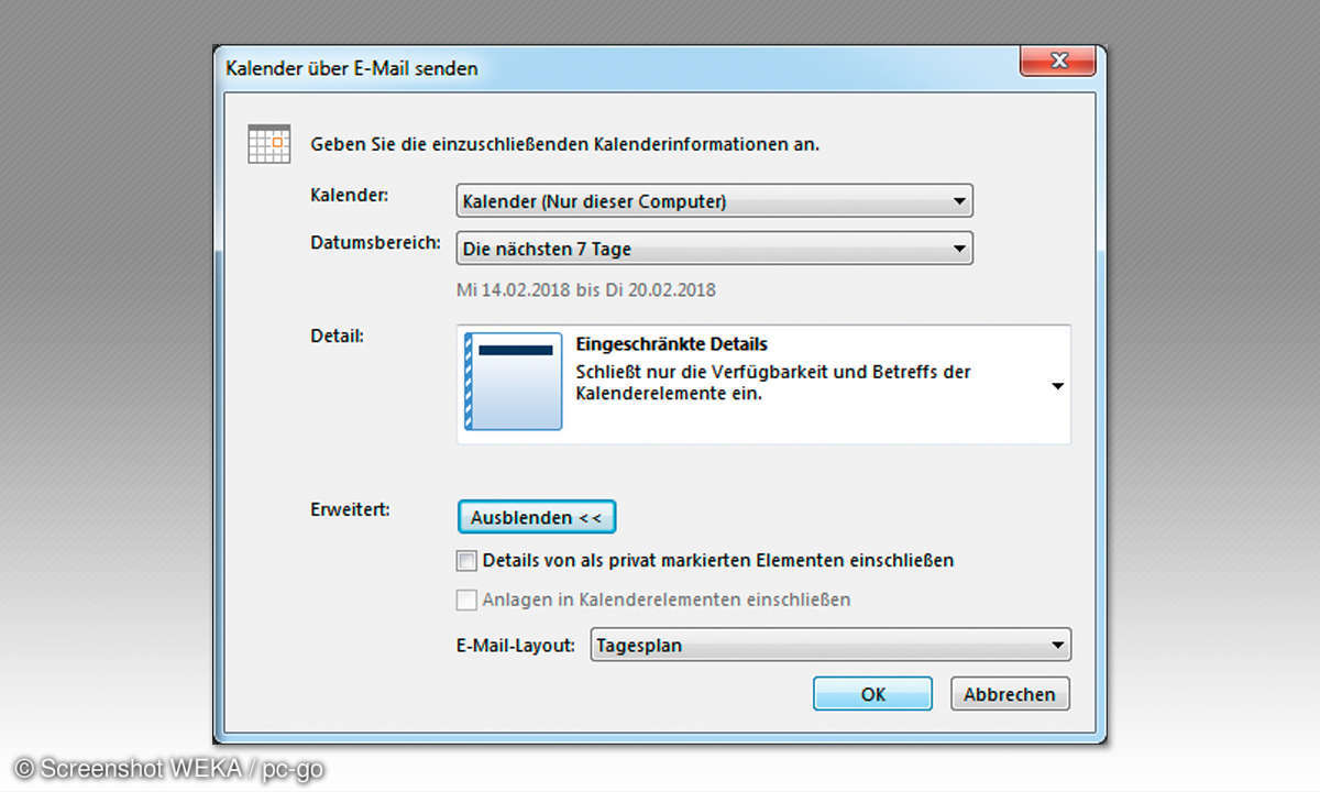 Outlook Termin - Kalender versenden