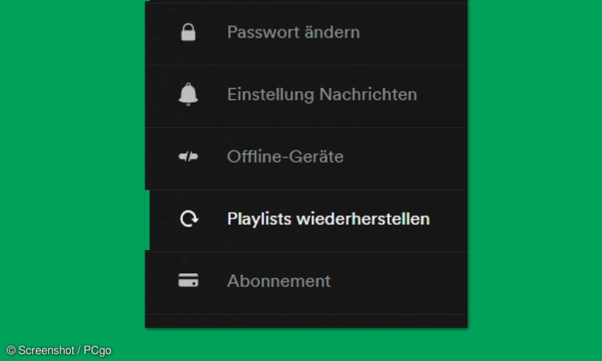 spotify playlist wiederherstellen