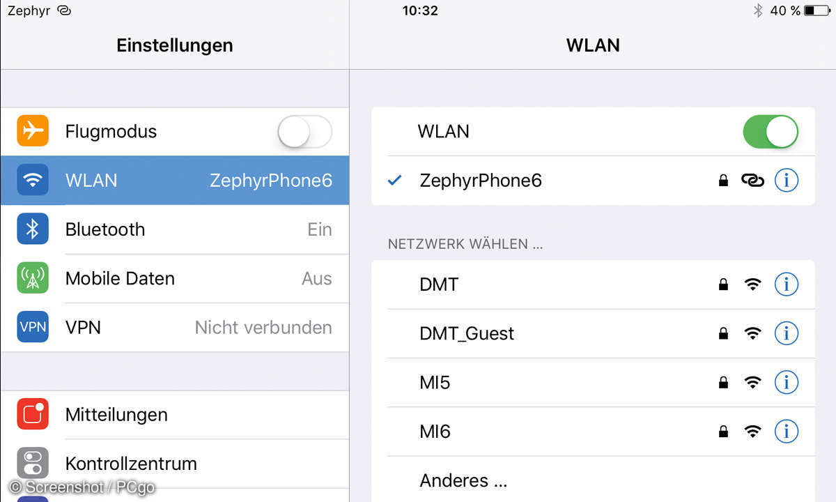 wlan tethering smartphone