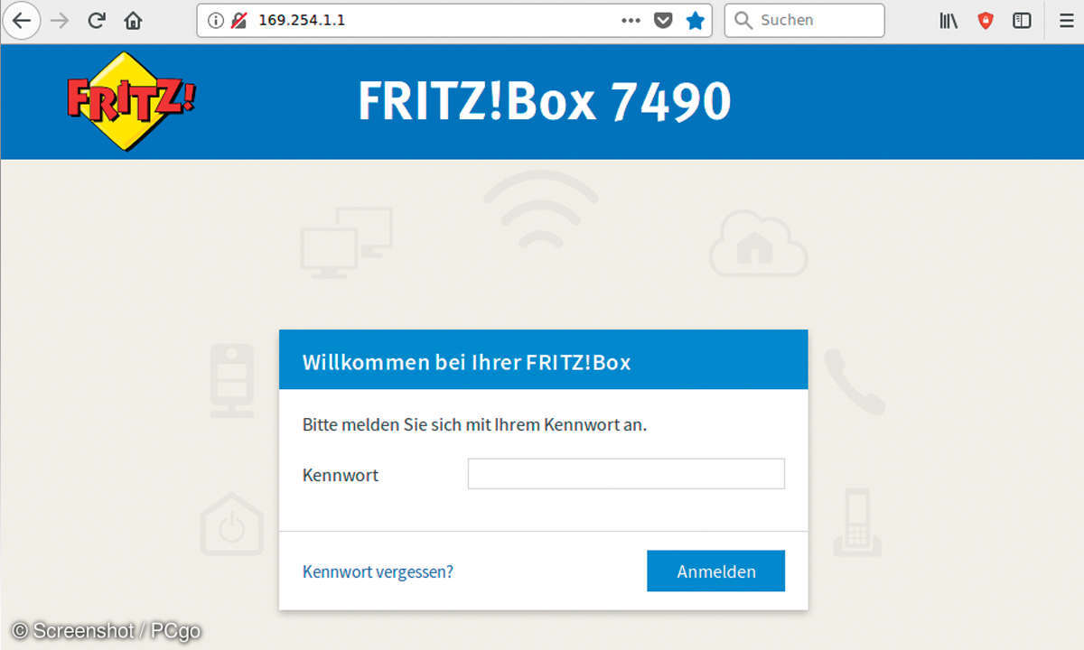 Fritzbox Web Interface oeffnen