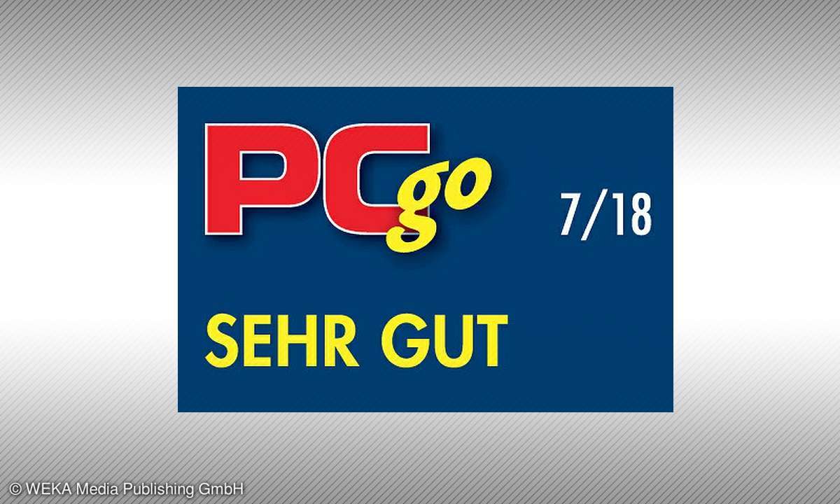 Testsiegel PCgo 7/18 sehr gut