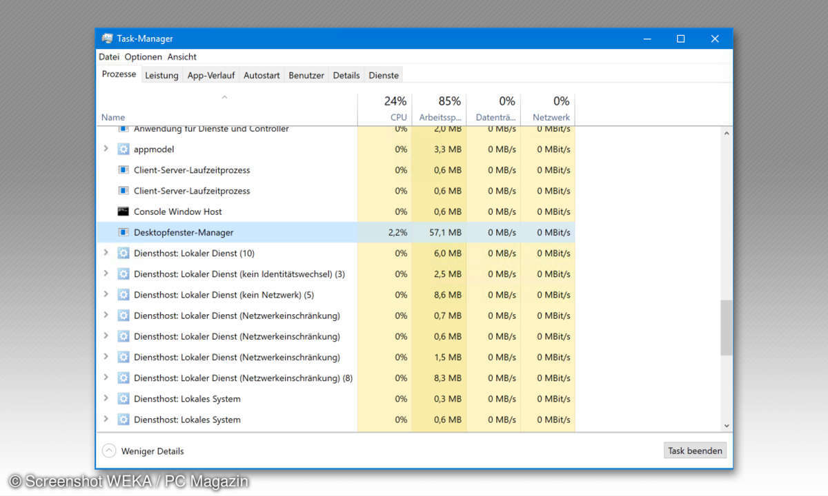 Windows-10-Prozesse erklärt: dwm.exe