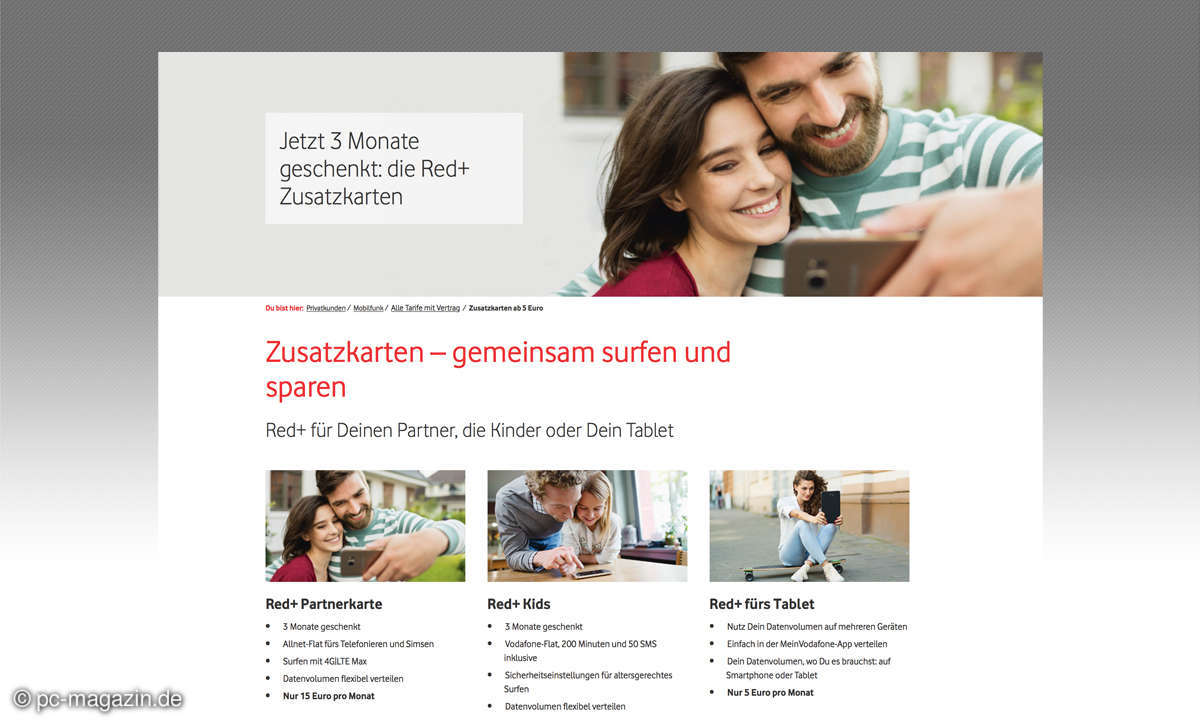 Vodafone Red+ für die Familie