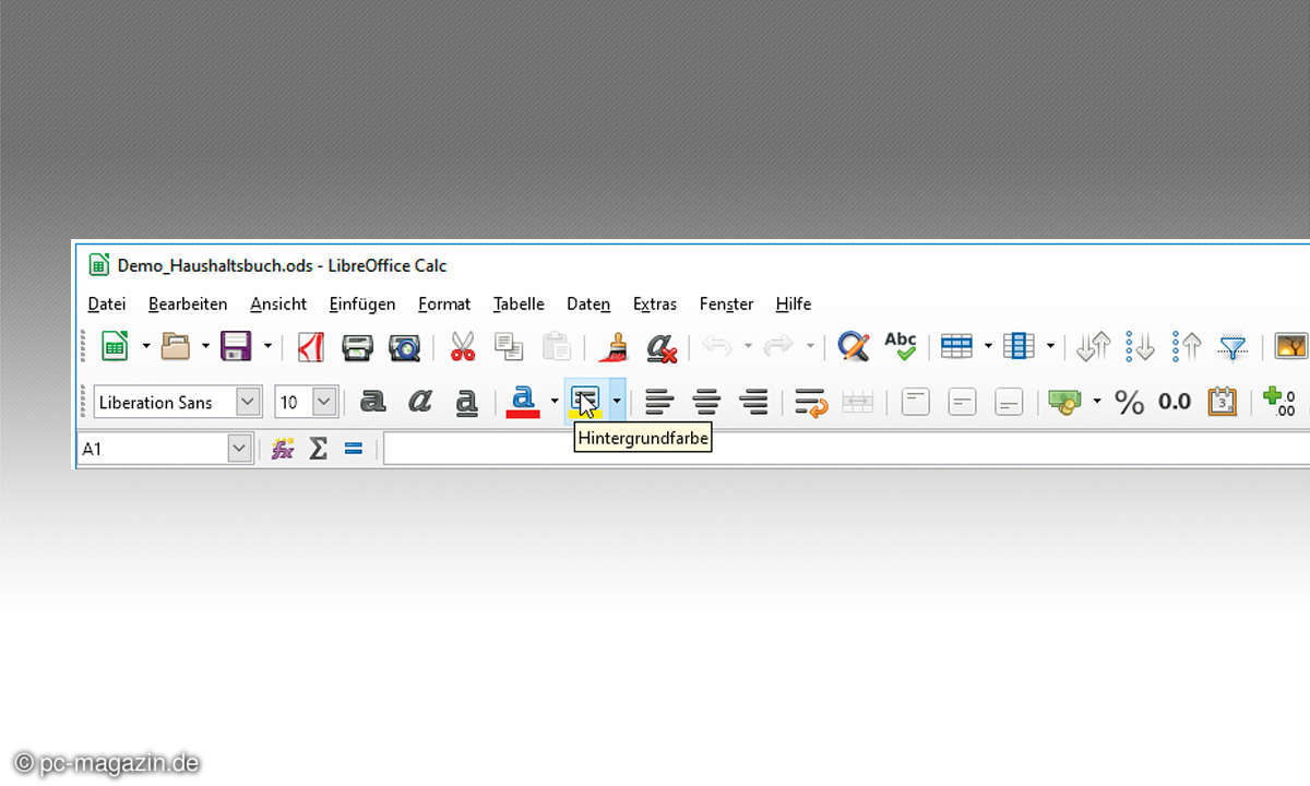 LibreOffice Hintergrundfarbe