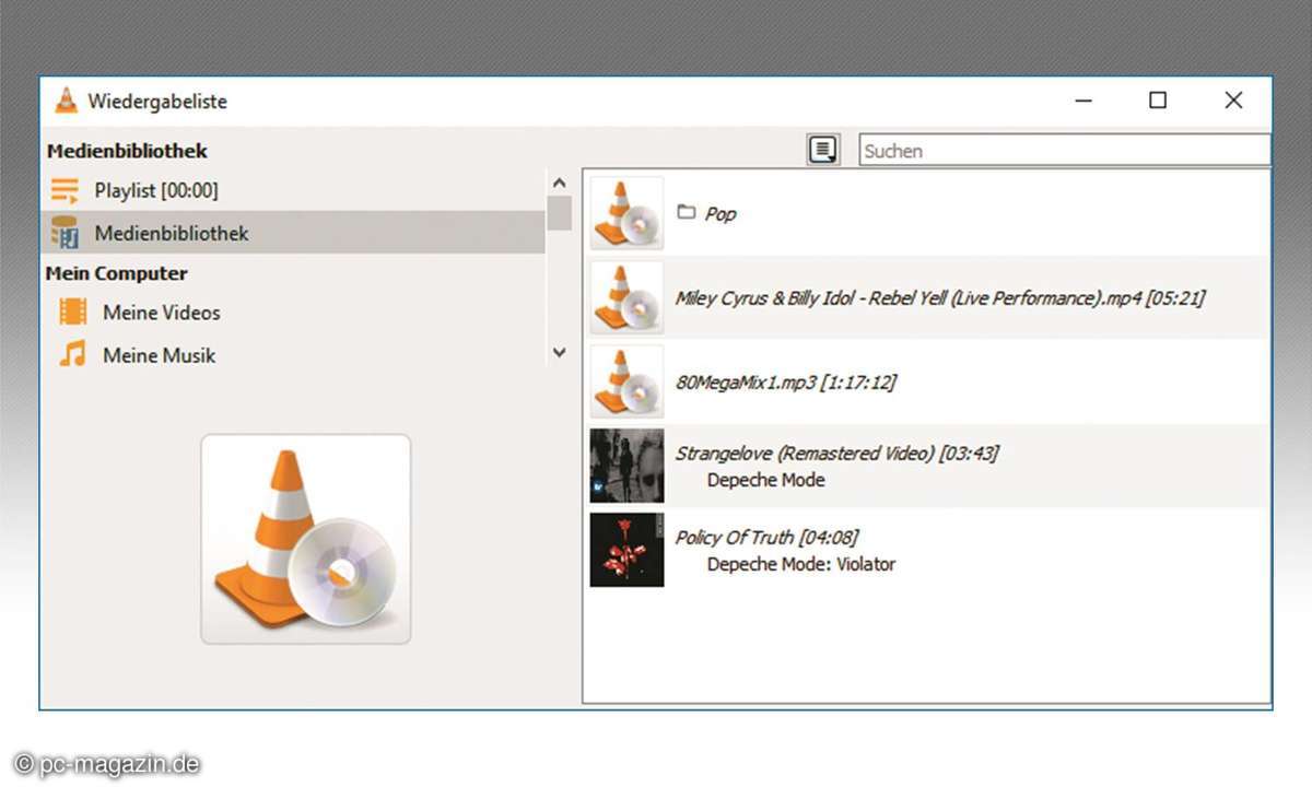 VLC Medienbibliothek