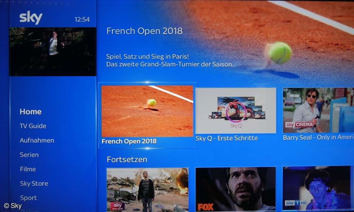 Sky Q Benutzeroberfläche