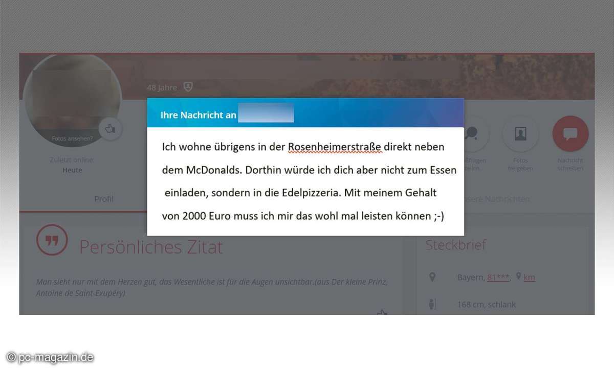 Online Dating Tipp: Nichts Persönliches