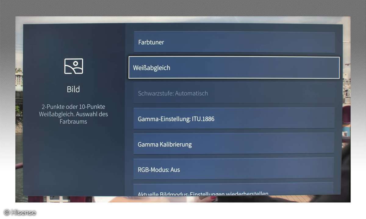 Hisense Farbeinstellungen