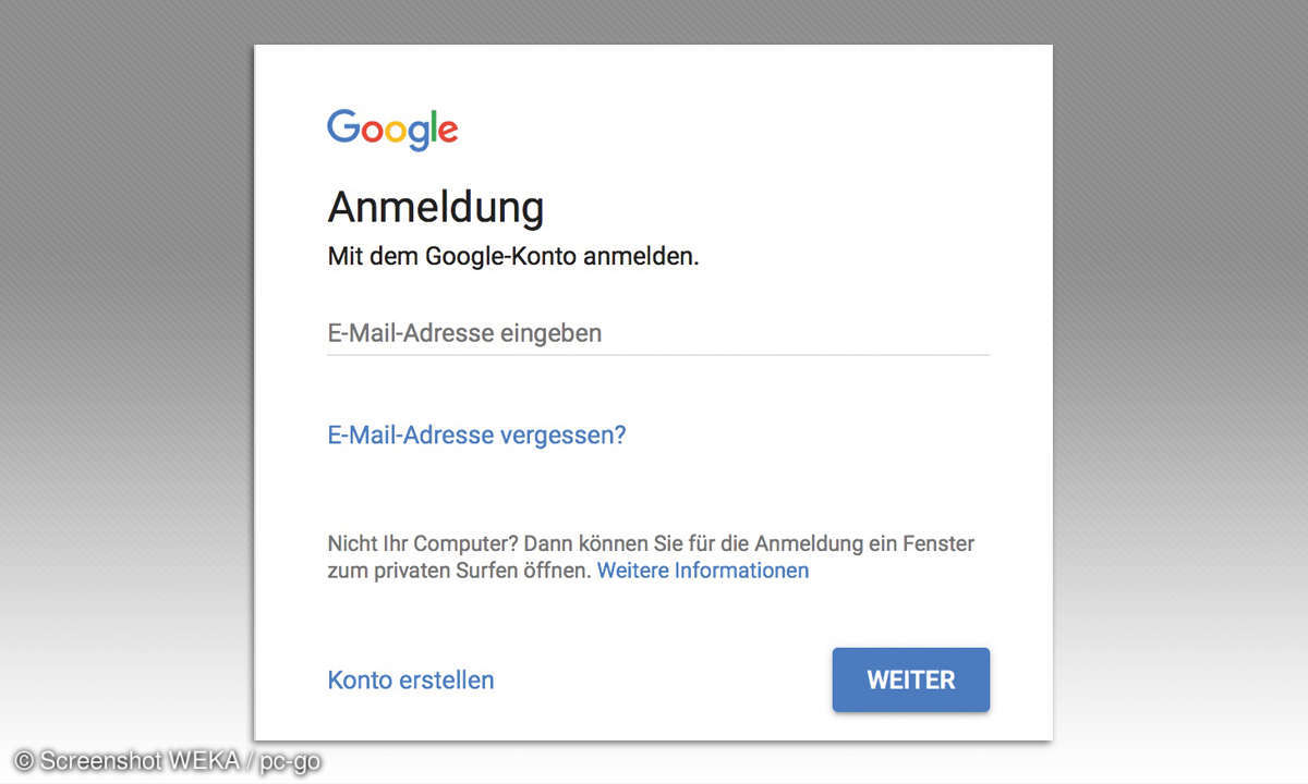 So schützen Sie Ihre Daten im Web - Mit Google-Konto anmelden