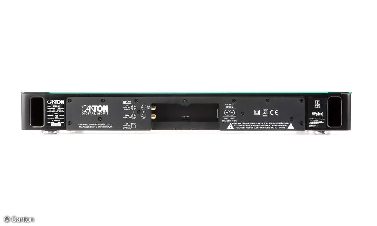 Canton DM 60 im Test - Anschlüsse