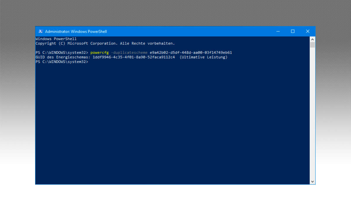 Windows 10: Ultimate Performance Modus aktivieren