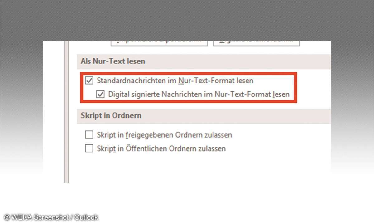 Outlook Nur Text Format