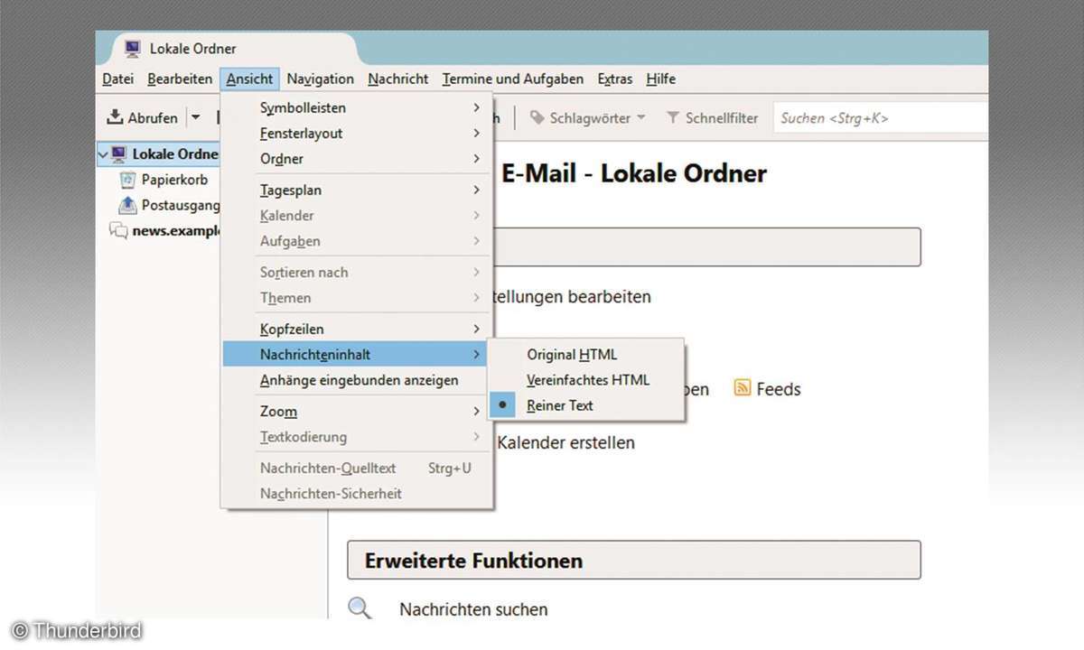 Thunderbird Textformat