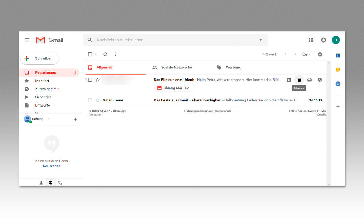 Gmail vs. GMX: Gmail - Neue Optik
