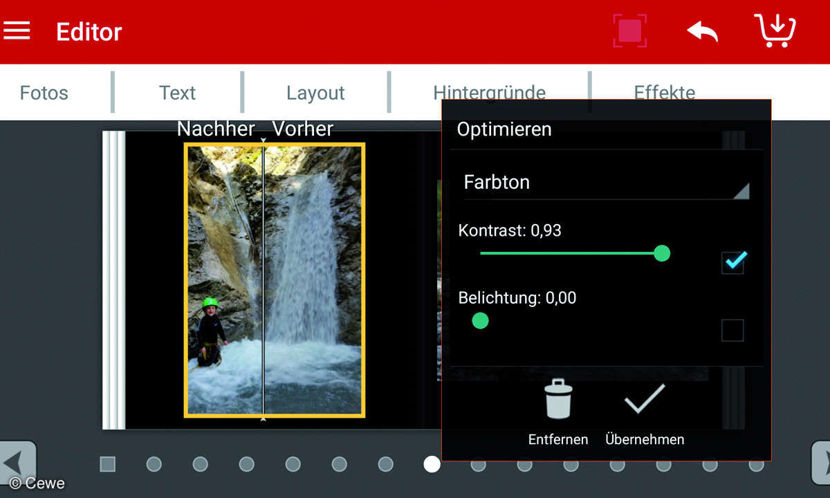 Cewe korrekutren Fotobuch
