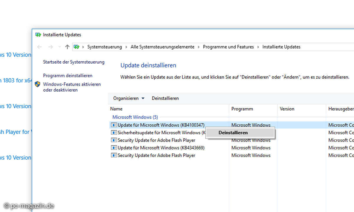 Windows 10: KB4100347