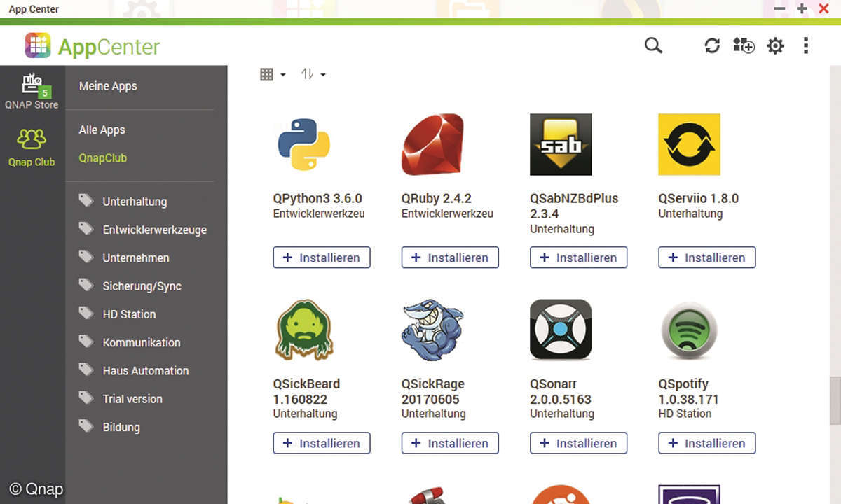 App Center Qnap NAS