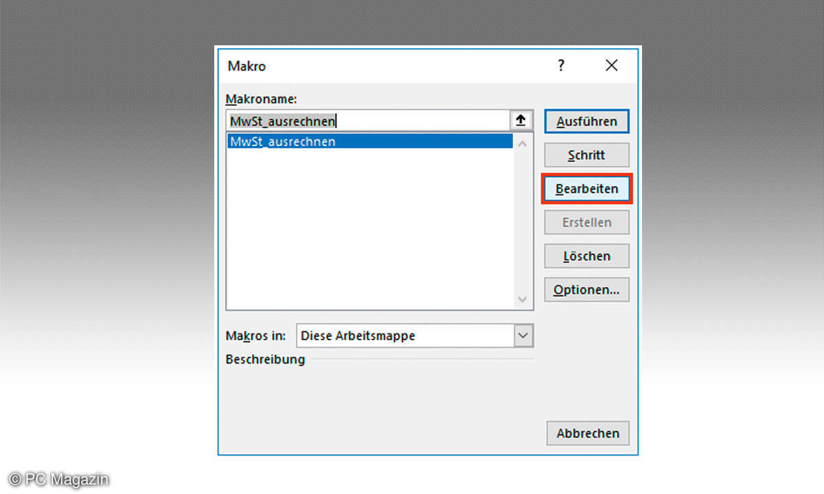 Excel-Funktionen erstellen