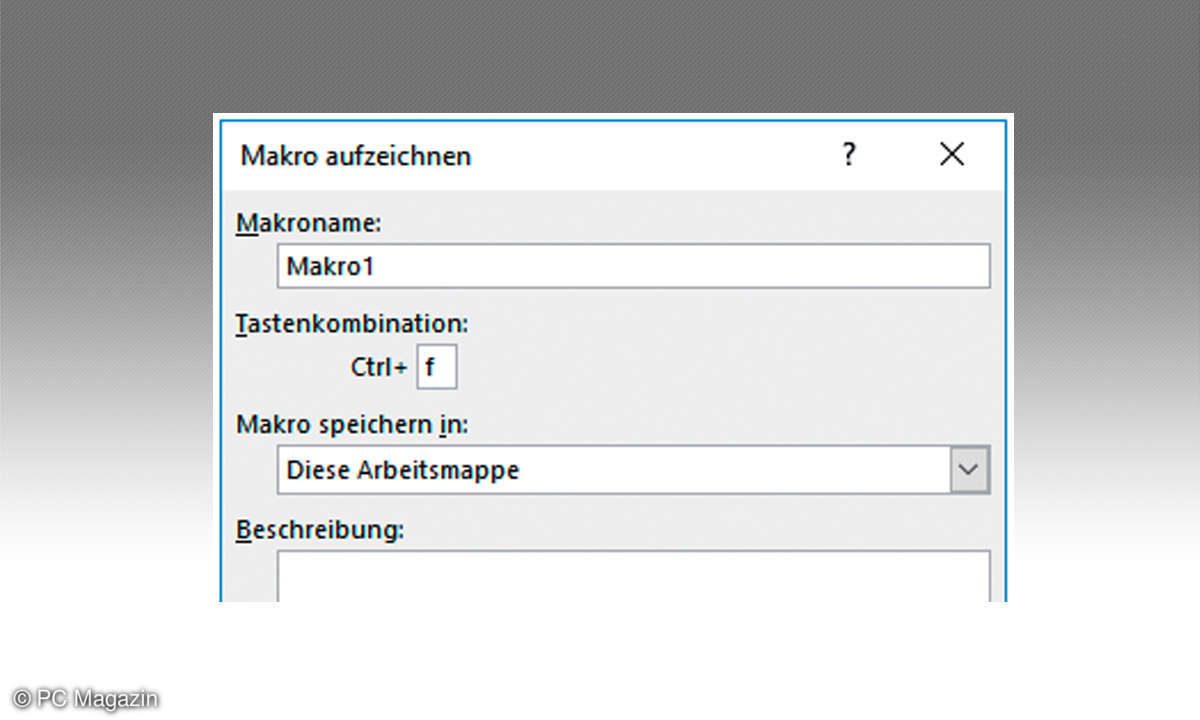 Excel: Makro aufnehmen