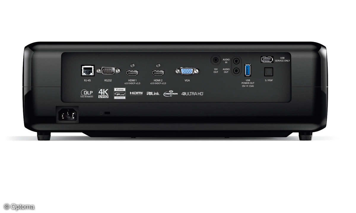 Optoma UHD51 im Test - Anschlüsse